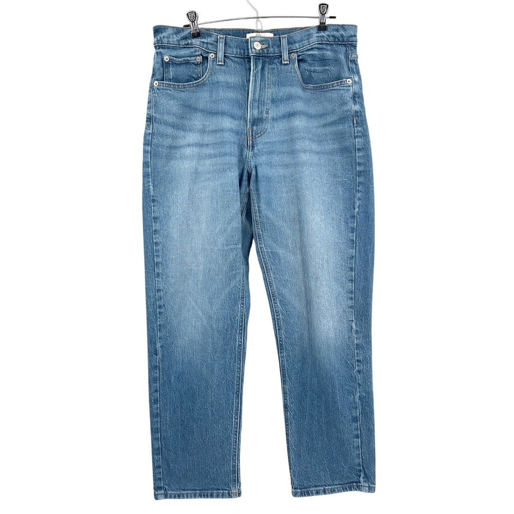 Lucky Brand‎ Womens Boy Mid Rise Relaxed Straight Blue Jeans Size 10/30 R
